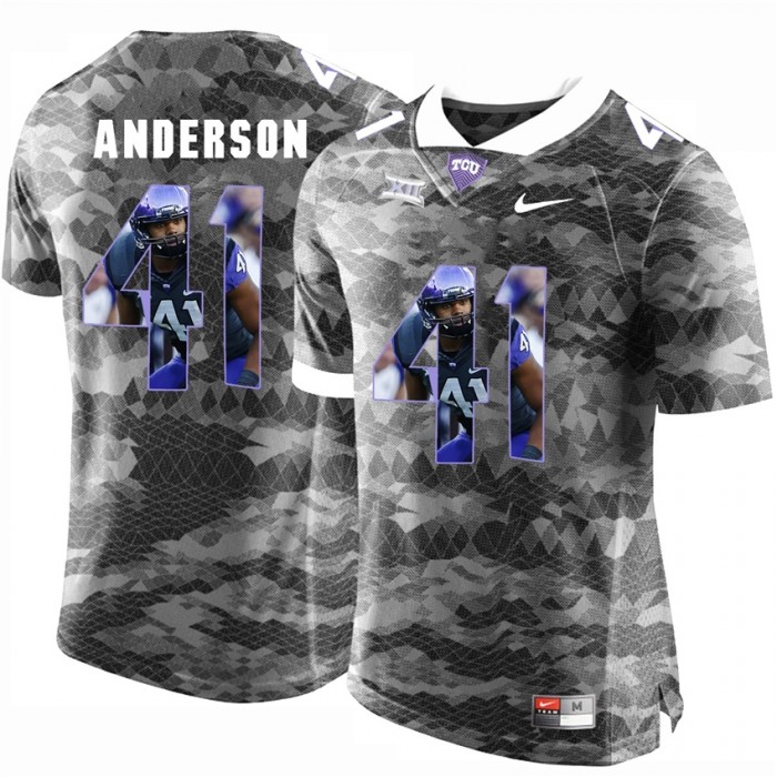 Jonathan Anderson TCU Horned Frogs Grey NFL Player High-School Pride Pictorial Jersey