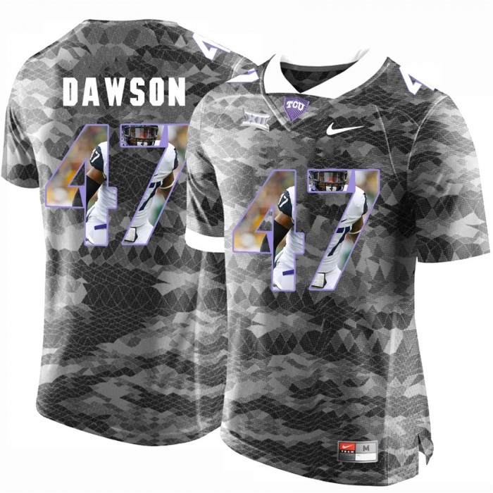 P.J. Dawson TCU Horned Frogs Grey NFL Player High-School Pride Pictorial Jersey
