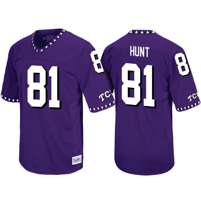 TCU Horned Frogs Cole Hunt Purple Throwback College Football Jersey