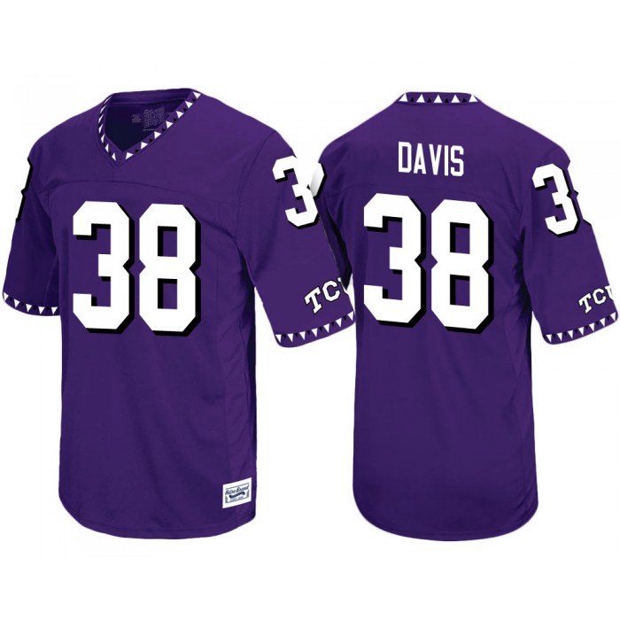 TCU Horned Frogs Daythan Davis Purple Throwback College Football Jersey