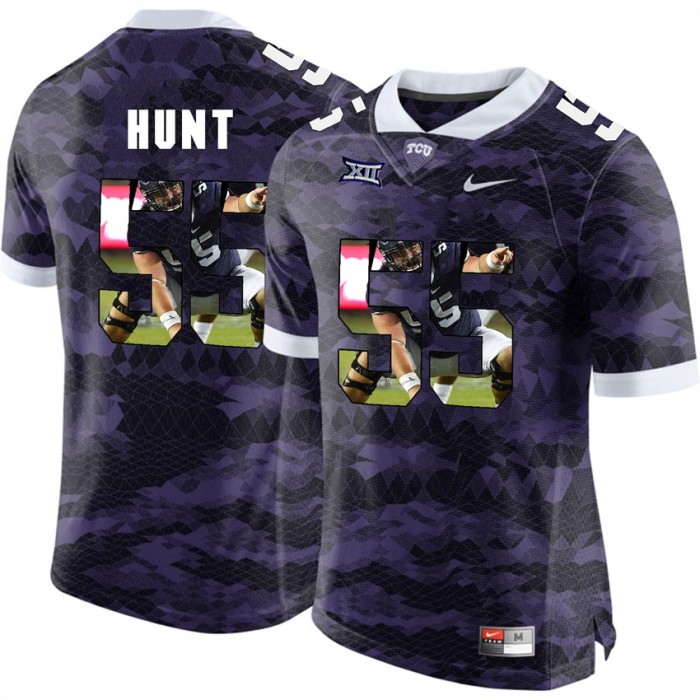 Joey Hunt TCU Horned Frogs Purple NFL Player High-School Pride Pictorial Jersey