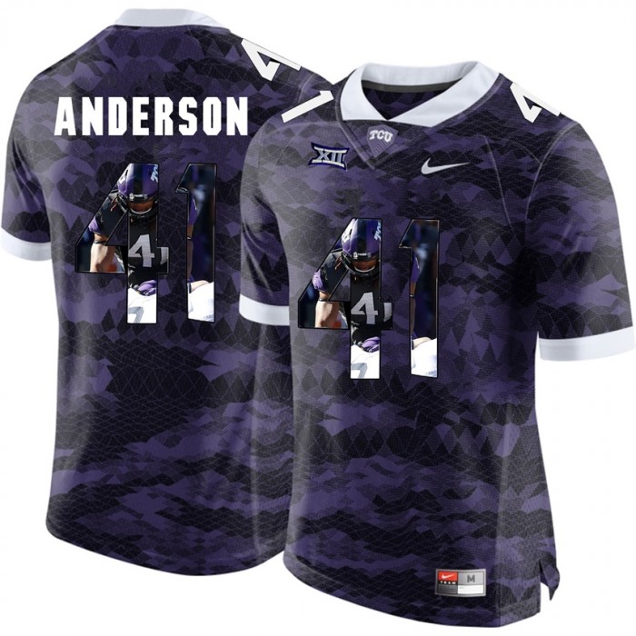 Jonathan Anderson TCU Horned Frogs Purple NFL Player High-School Pride Pictorial Jersey