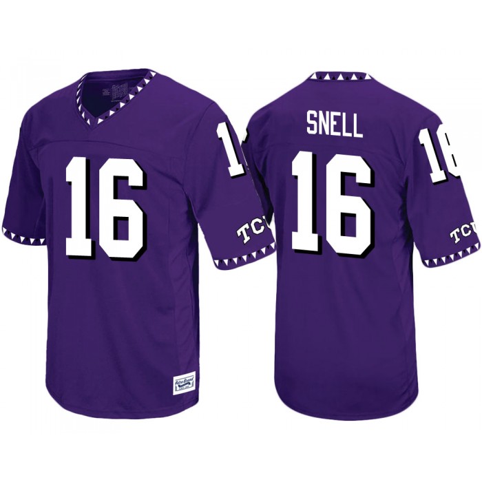 TCU Horned Frogs Kenedy Snell Purple Throwback College Football Jersey