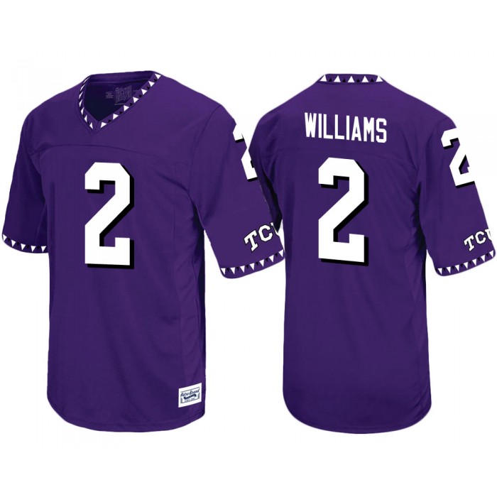 TCU Horned Frogs Taj Williams Purple Throwback College Football Jersey