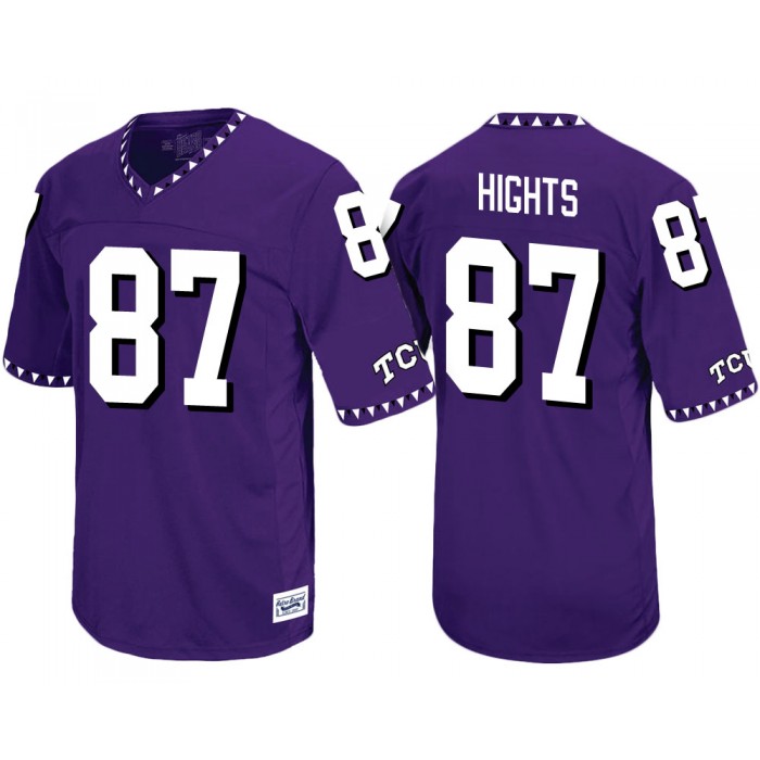TCU Horned Frogs TreVontae Hights Purple Throwback College Football Jersey