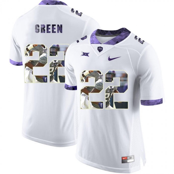 Aaron Green TCU Horned Frogs White NFL Player High-School Pride Pictorial Jersey