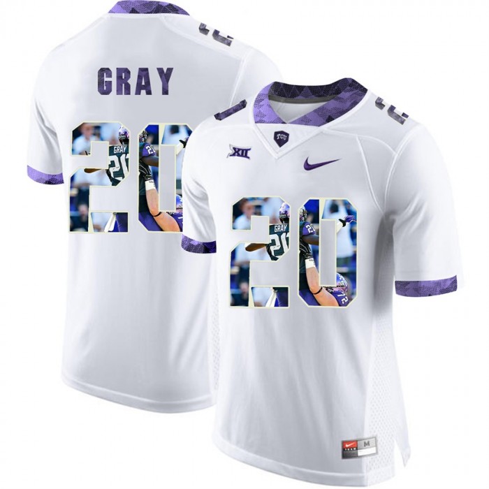 Deante Gray TCU Horned Frogs White NFL Player High-School Pride Pictorial Jersey