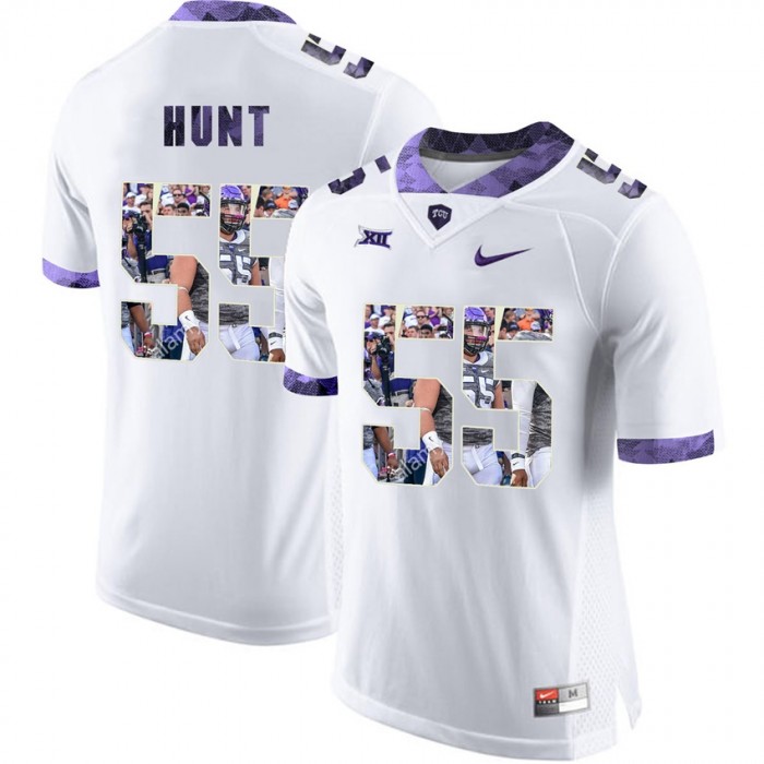 Joey Hunt TCU Horned Frogs White NFL Player High-School Pride Pictorial Jersey