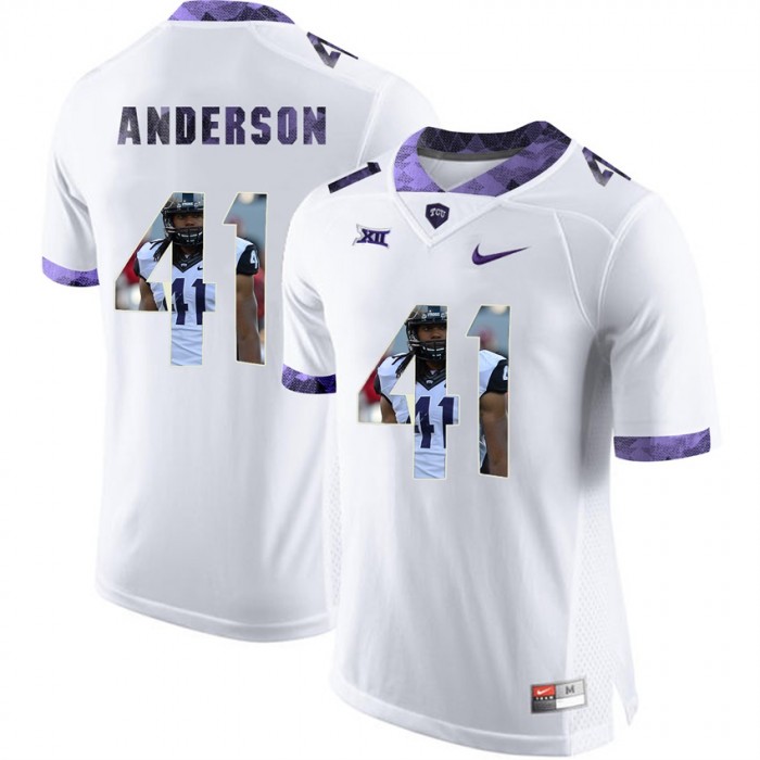 Jonathan Anderson TCU Horned Frogs White NFL Player High-School Pride Pictorial Jersey
