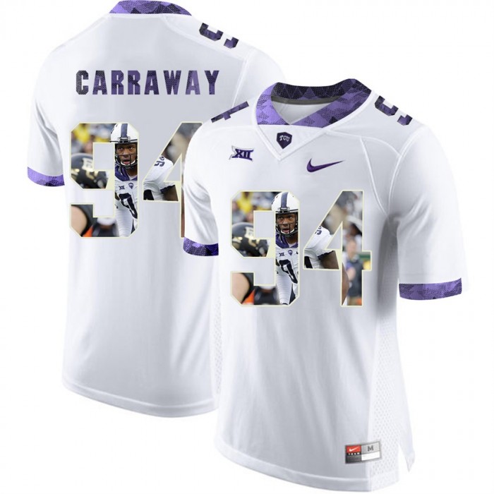 Josh Carraway TCU Horned Frogs White NFL Player High-School Pride Pictorial Jersey