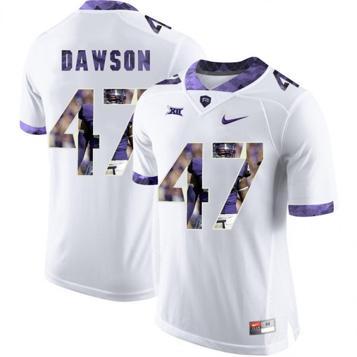 P.J. Dawson TCU Horned Frogs White NFL Player High-School Pride Pictorial Jersey
