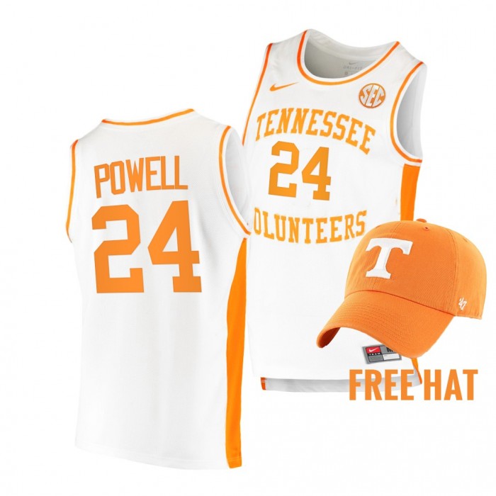 2021-22 Tennessee Volunteers College Basketball Justin Powell Jersey White