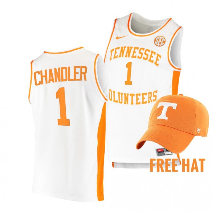 2021-22 Tennessee Volunteers College Basketball Kennedy Chandler Jersey White