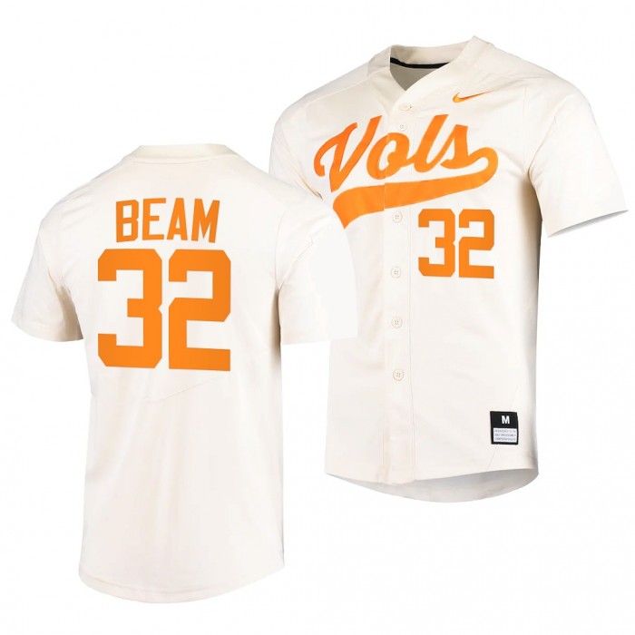 Tennessee Volunteers Drew Beam 2022 College Baseball Replica White #32 Jersey