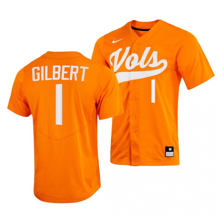 Drew Gilbert Tennessee Volunteers #1 Orange College Baseball Home Jersey