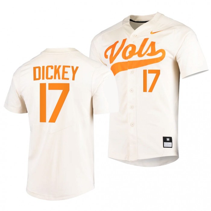 Tennessee Volunteers Jared Dickey 2022 College Baseball Replica White #17 Jersey