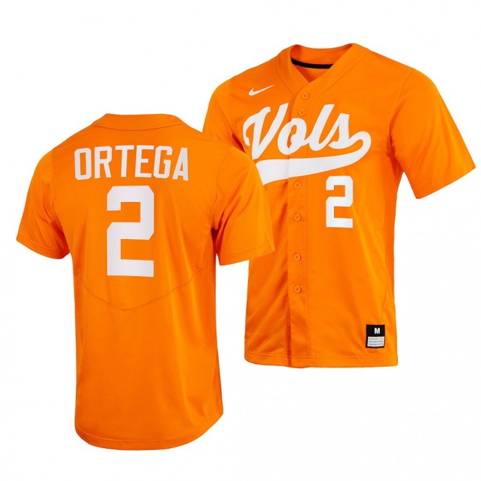 Jorel Ortega Tennessee Volunteers #2 Orange College Baseball Home Jersey