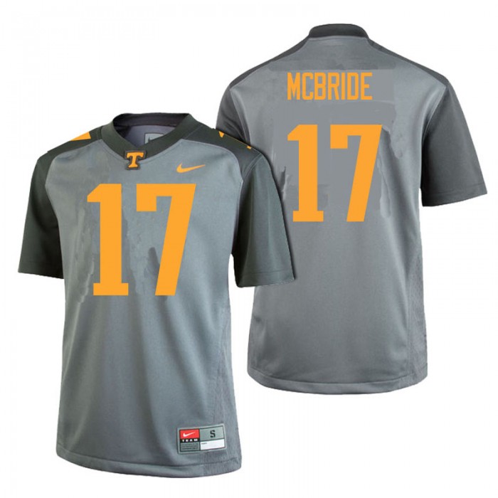 Male Tennessee Volunteers Will McBride Gray College Football Limited Gray Edition Jersey