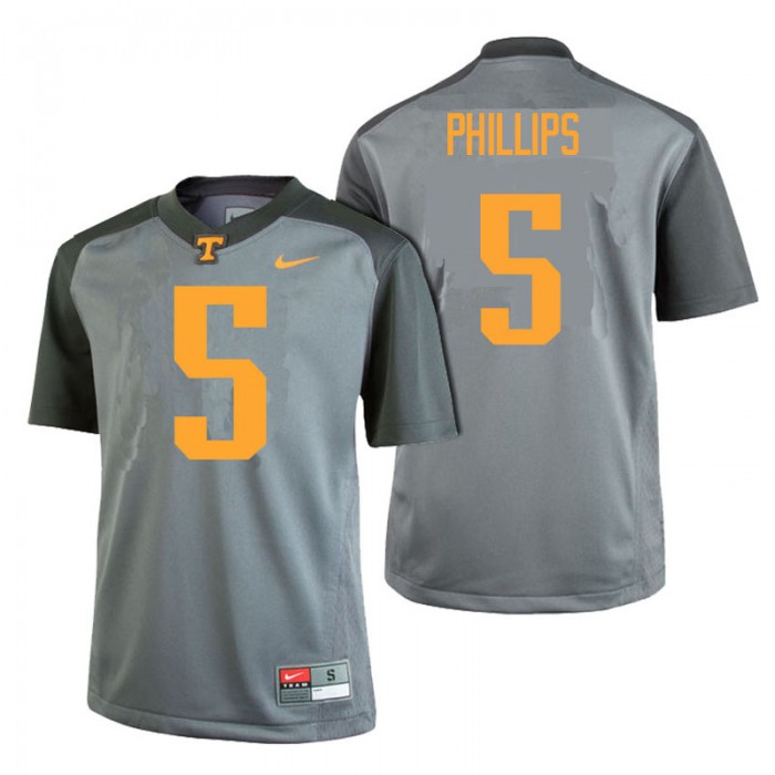 Male Tennessee Volunteers Kyle Phillips Gray College Football Limited Gray Edition Jersey