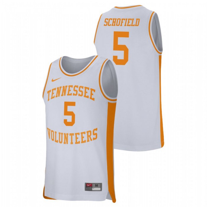 Tennessee Volunteers College Basketball White Admiral Schofield Retro Performance Jersey For Men