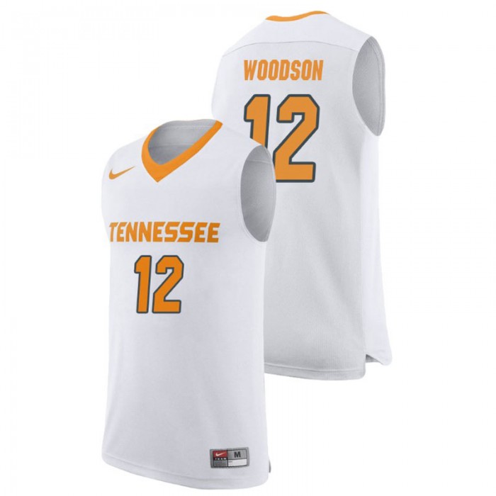 Tennessee Volunteers College Basketball White Brad Woodson Replica Jersey