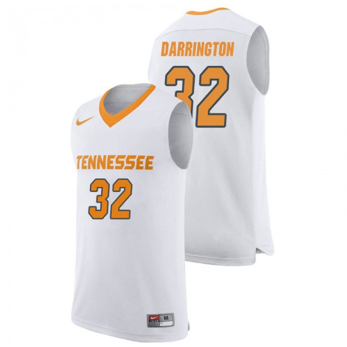 Tennessee Volunteers College Basketball White Chris Darrington Replica Jersey