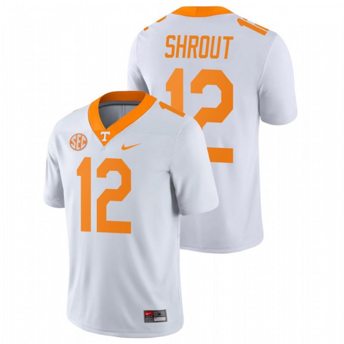 J.T. Shrout Tennessee Volunteers Game White College Football Jersey
