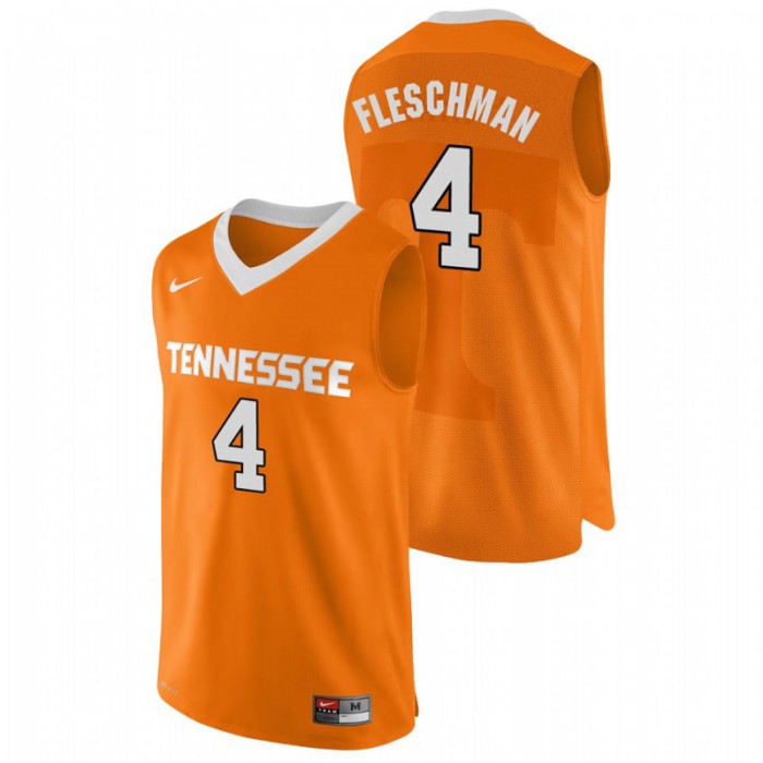 Tennessee Volunteers College Basketball Orange Jacob Fleschman Authentic Performace Jersey For Men