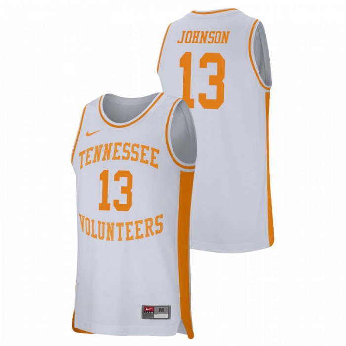 Tennessee Volunteers College Basketball White Jalen Johnson Retro Performance Jersey For Men