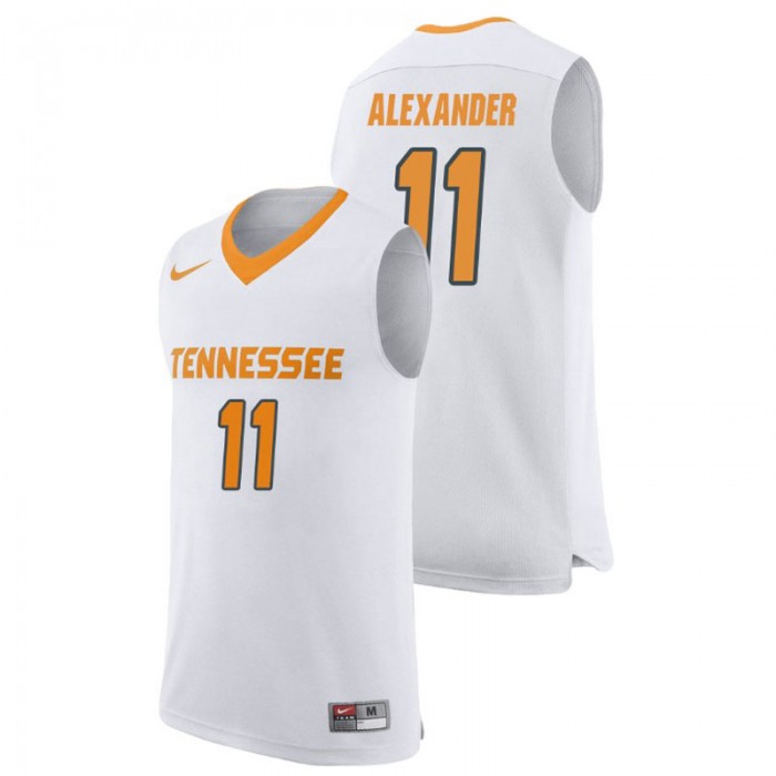 Tennessee Volunteers College Basketball White Kyle Alexander Replica Jersey