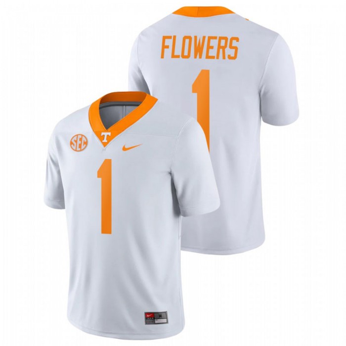 Trevon Flowers Tennessee Volunteers Game White College Football Jersey