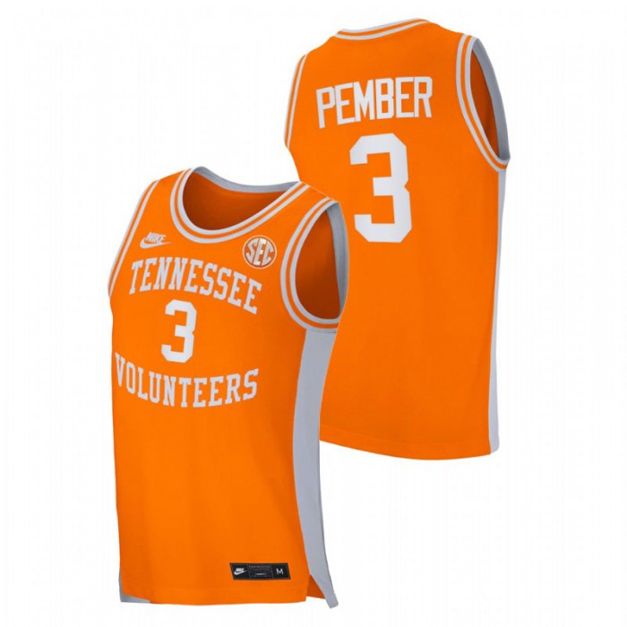 Tennessee Volunteers Drew Pember Jersey College Basketball Orange Retro Men