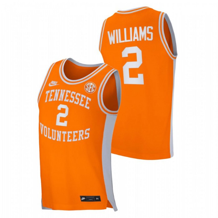 Tennessee Volunteers Grant Williams Jersey College Basketball Orange Retro Men