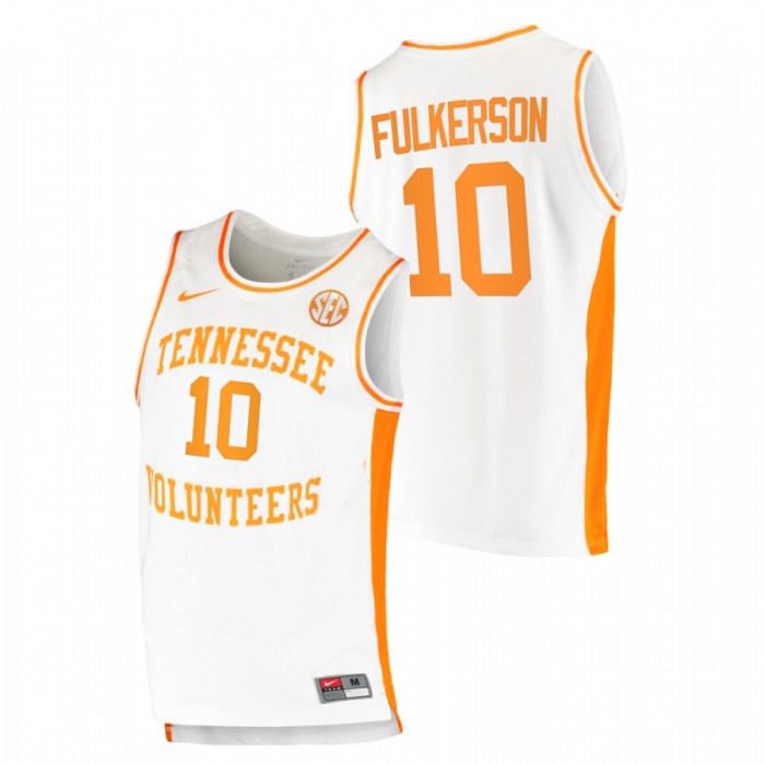 Tennessee Volunteers John Fulkerson Jersey College Basketball White Replica Men