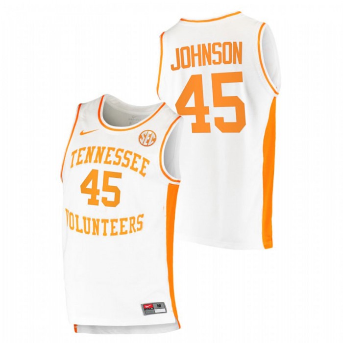 Tennessee Volunteers Keon Johnson Jersey College Basketball White Replica Men