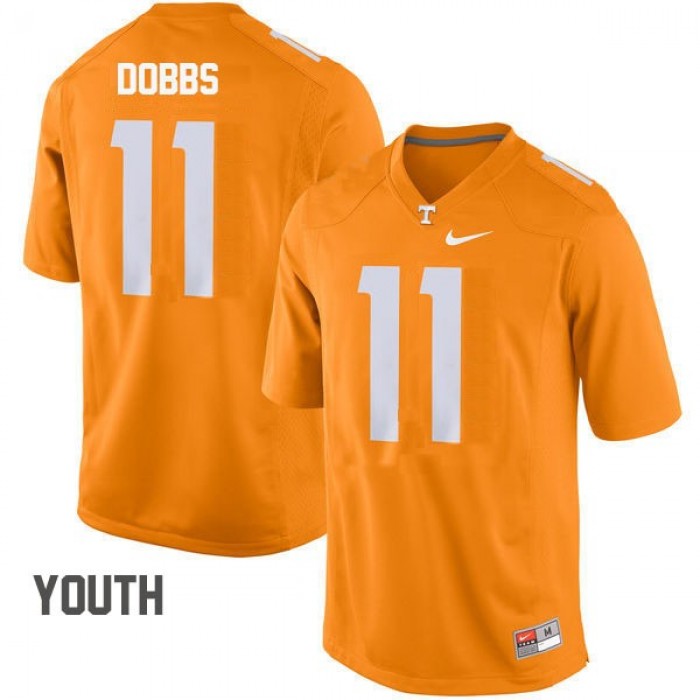 Tennessee Volunteers #11 Joshua Dobbs Orange Football Youth Jersey