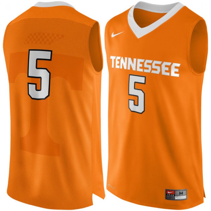 Tennessee Volunteers #5 Orange Basketball For Men Jersey