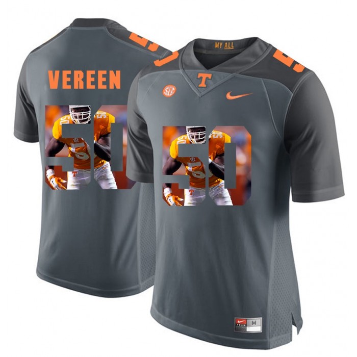 Corey Vereen Tennessee Volunteers Grey Player Pictorial Fashion Jersey