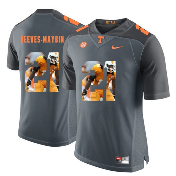 Jalen Reeves-Maybin Tennessee Volunteers Grey Player Pictorial Fashion Jersey