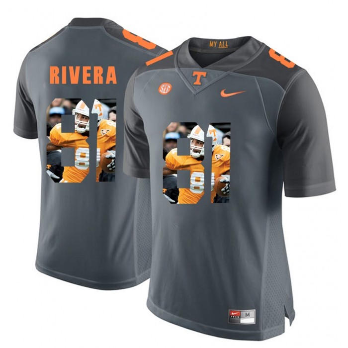 Mychal Rivera Tennessee Volunteers Grey Player Pictorial Fashion Jersey