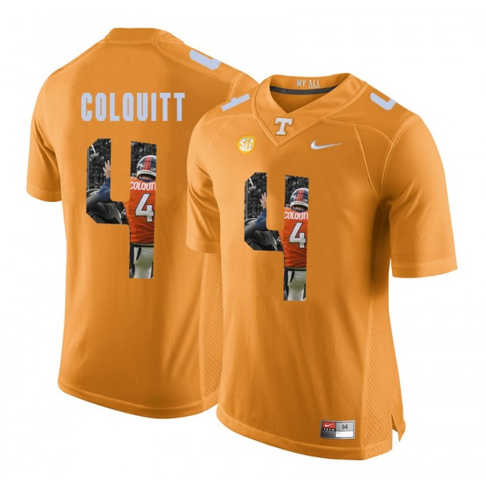 Britton Colquitt Tennessee Volunteers Orang Player Pictorial Fashion Jersey