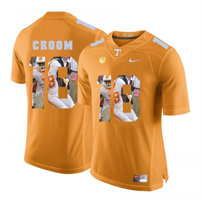 Jason Croom Tennessee Volunteers Orange Player Pictorial Fashion Jersey