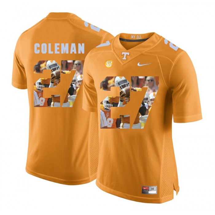Justin Coleman Tennessee Volunteers Orange Player Pictorial Fashion Jersey