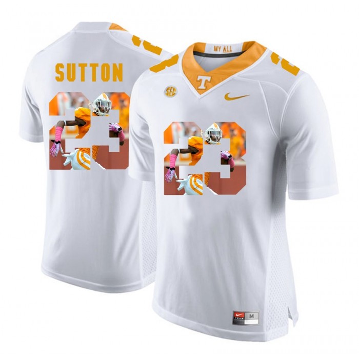 Cameron Sutton Tennessee Volunteers White Player Pictorial Fashion Jersey