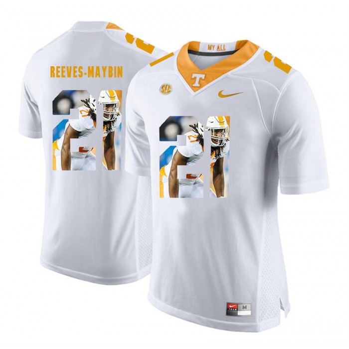 Jalen Reeves-Maybin Tennessee Volunteers White Player Pictorial Fashion Jersey