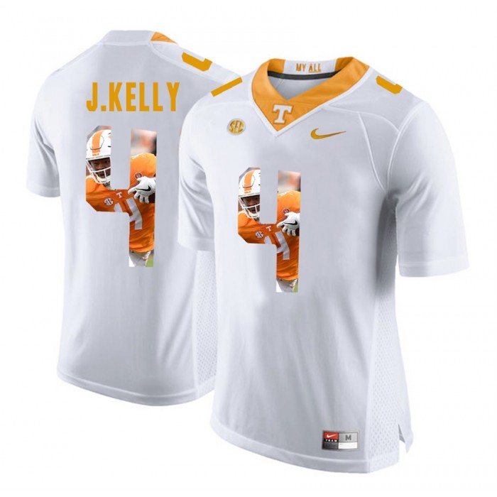 John Kelly Tennessee Volunteers White Player Pictorial Fashion Jersey