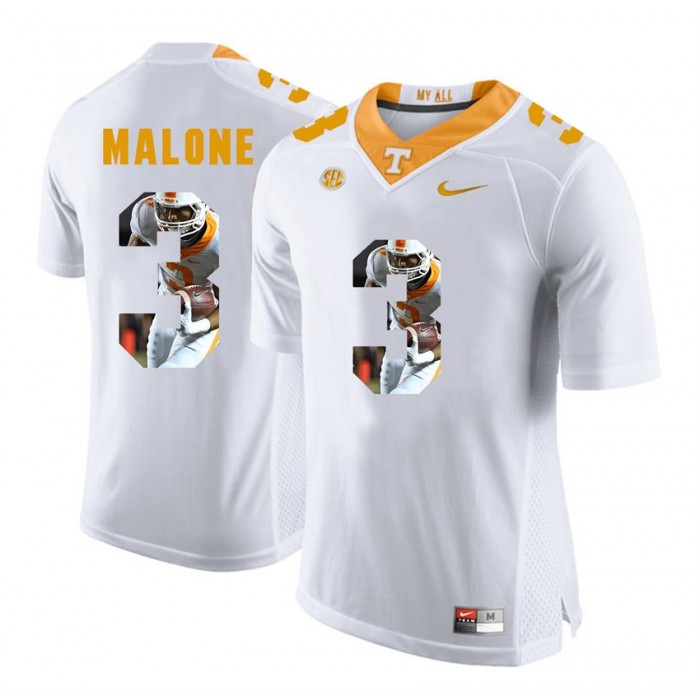 Josh Malone Tennessee Volunteers White Player Pictorial Fashion Jersey
