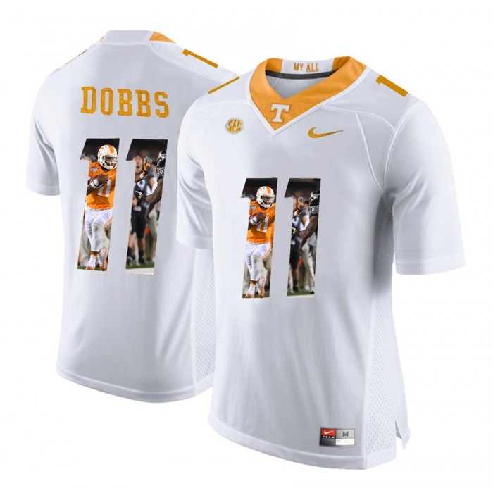 Oshua Dobbs Tennessee Volunteers White Player Pictorial Fashion Jersey