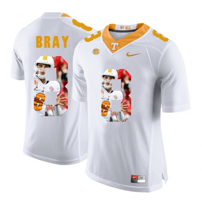 Tyler Bray Tennessee Volunteers White Player Pictorial Fashion Jersey