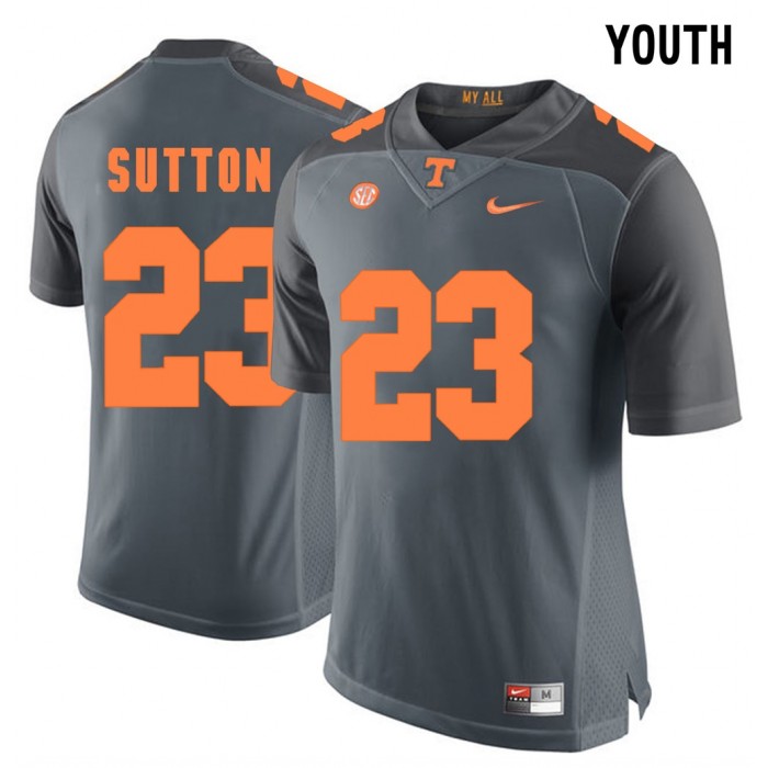Youth Tennessee Volunteers Football Grey College Cameron Sutton Jersey